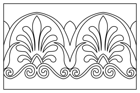 Greek Pattern Coloring Page